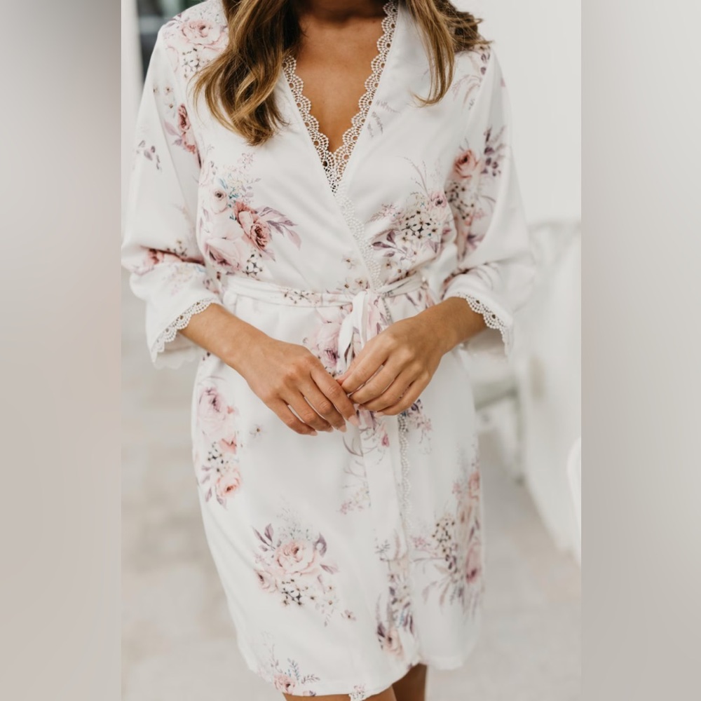 LeRose Bridal Robe - White